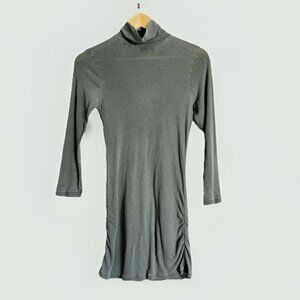 Standard James Perse Women’s 3 Large Skinny Turtleneck Gray Long Sleeves